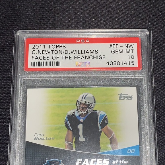 2011 Cam Newton DeAngelo Williams Topps Faces of the Franchise #FF-NW PSA 10 - Picture 3 of 4